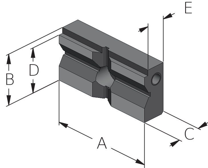 Bohrmaschinenschraubstock ecopos Prismabacke abgesetzt 80mm