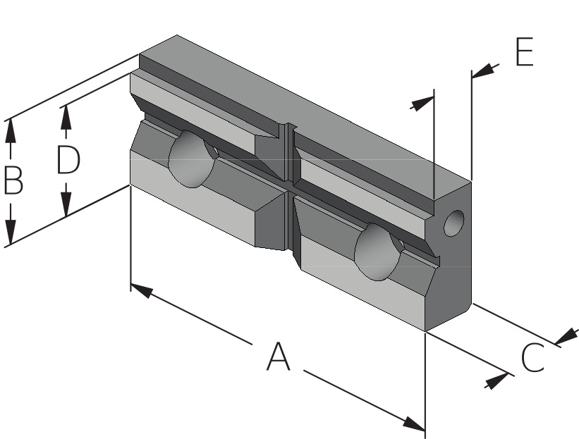 Bohrmaschinenschraubstock ecopos Prismabacke abgesetzt 100mm