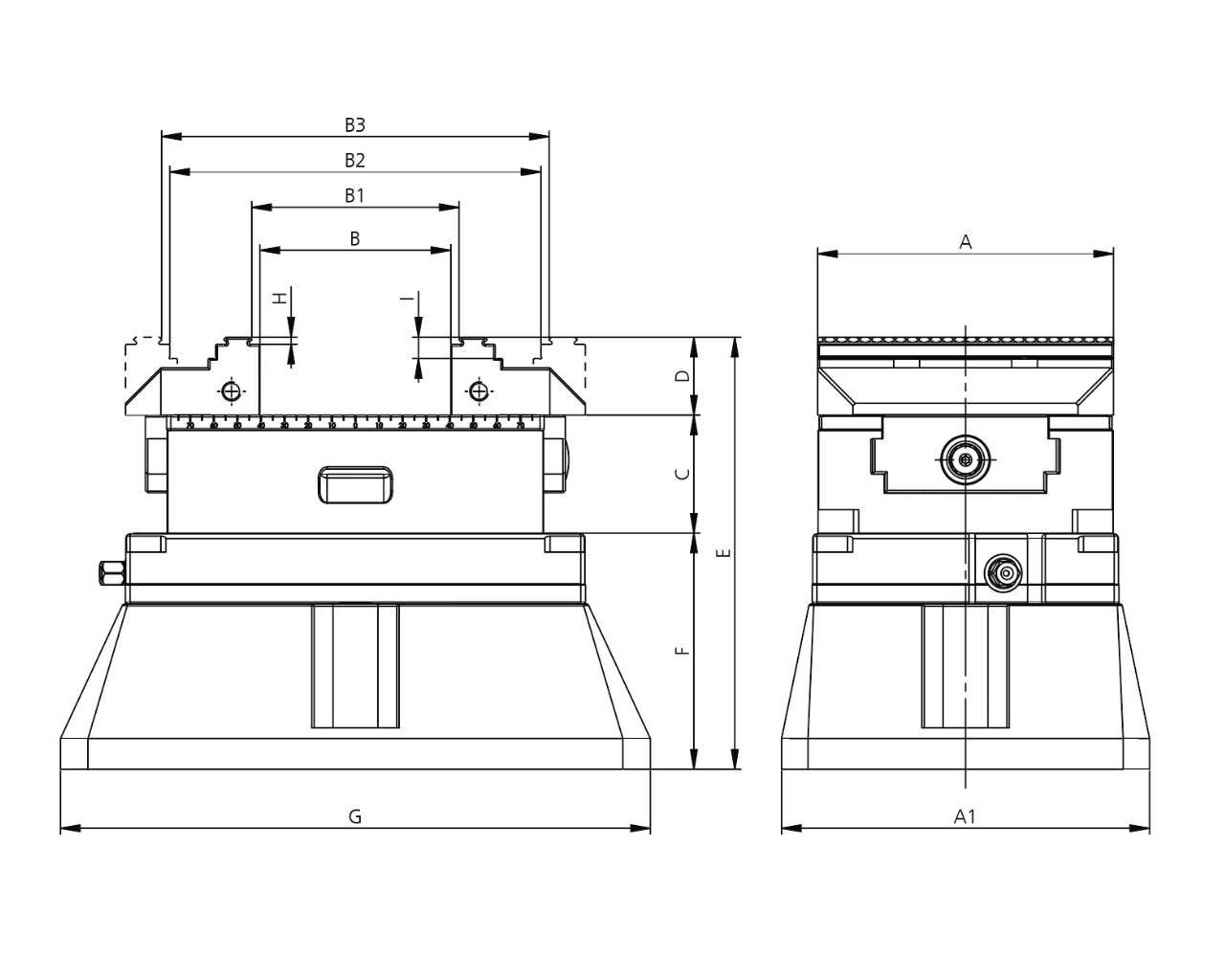 5-Achs Zentrischspanner C2.0 125 L-160 mm auf gredoc Konsole – Bild 2