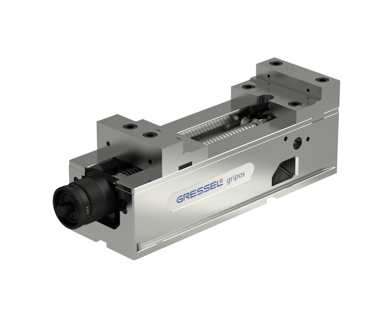 Maschinenschraubstock gripos 125-VS mit Kombi-Wendebacken für Aufsatzbacken Höhe 40 mm und 18 mm