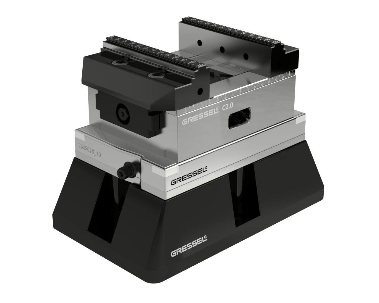 5-Achs Zentrischspanner C2.0 125 L-160 mm auf gredoc Konsole