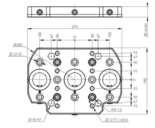 gredoc NRS Nullpunkt-Raster-System Platte ø280 – Bild 2